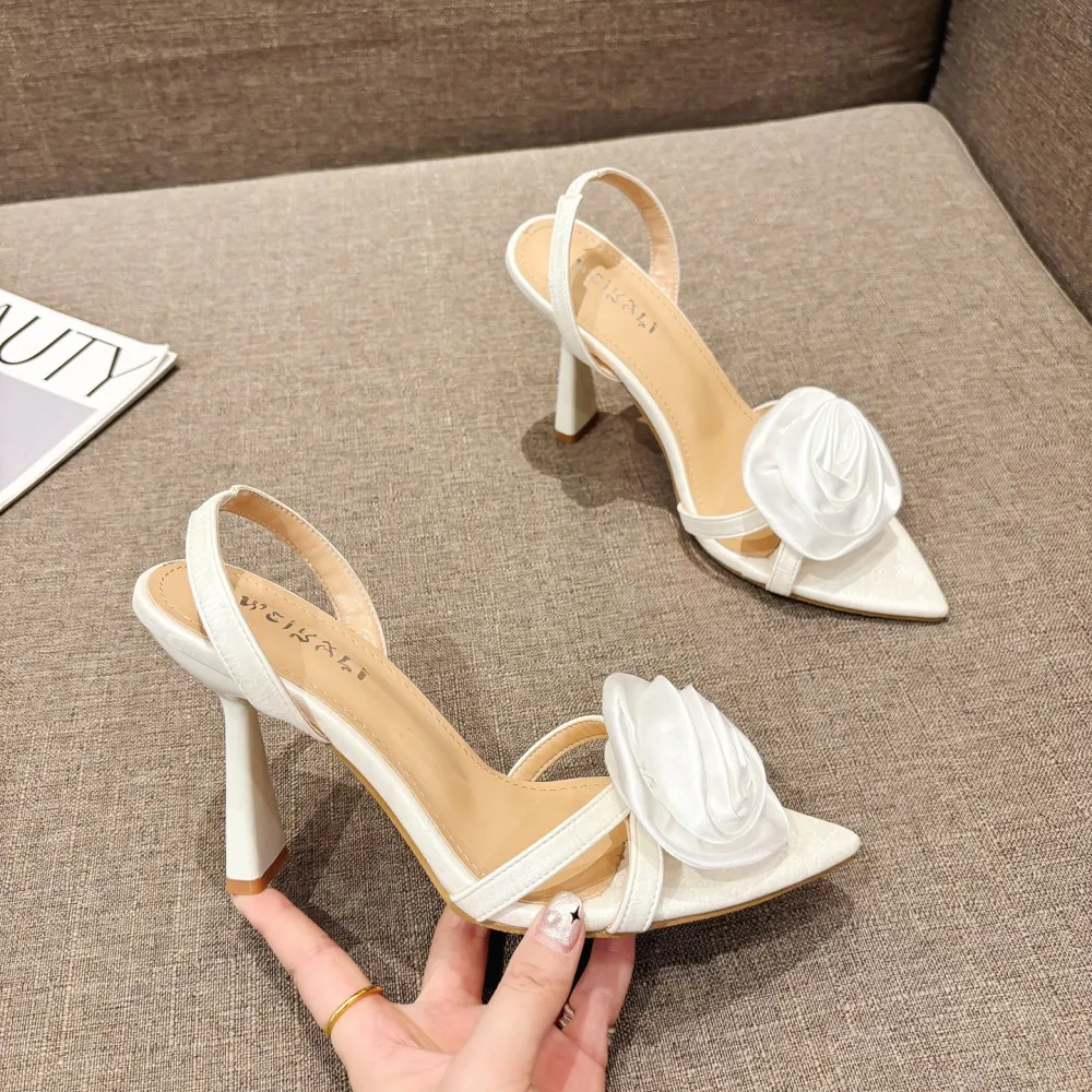 CF12214_0.webp France style pointed summer high-heeled small sandals for women - Image 1
